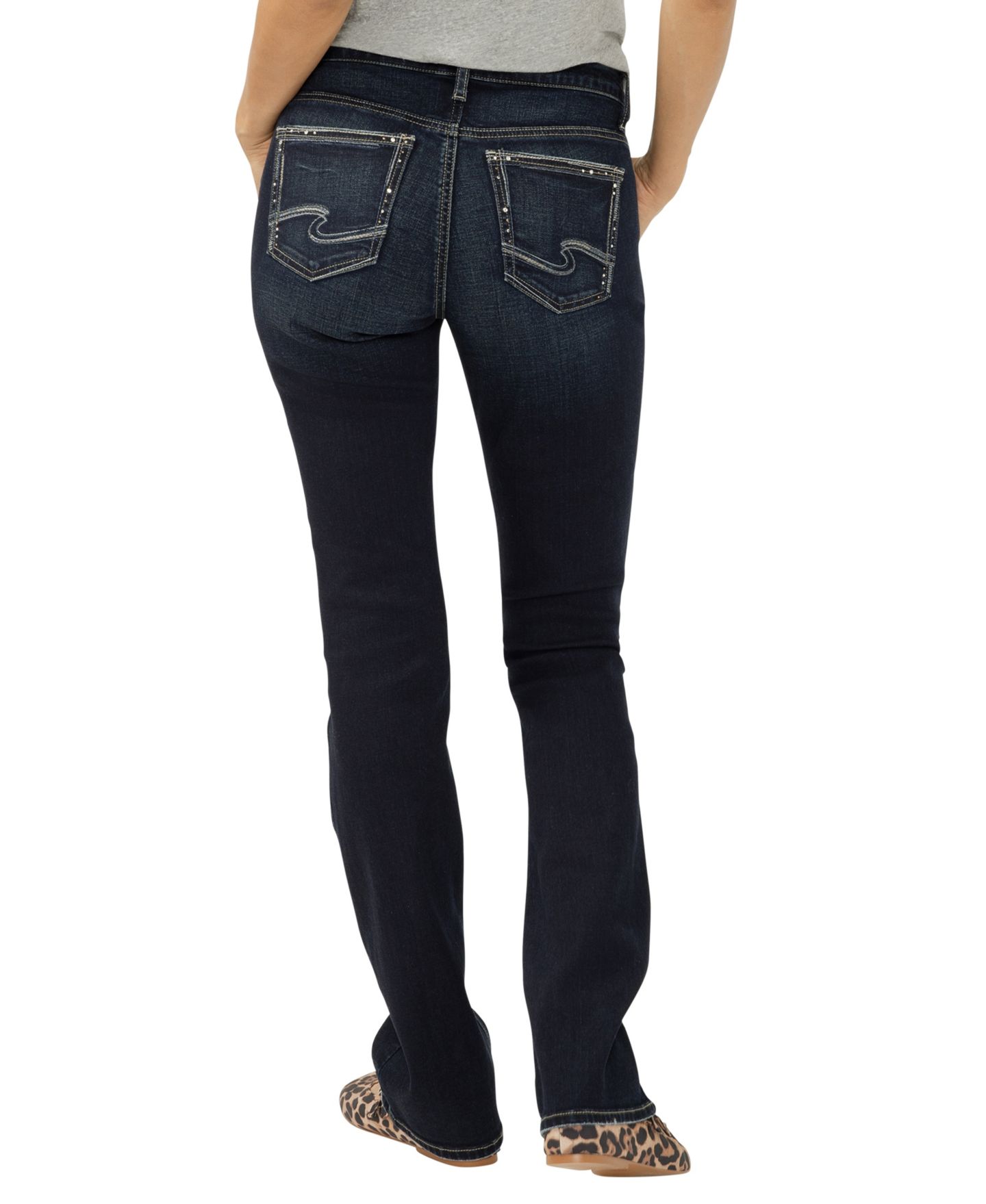 Женские джинсы Silver Jeans Co. Elyse Mid Rise Comfort Fit Slim Bootcut, цвет: Aurora — фото 5