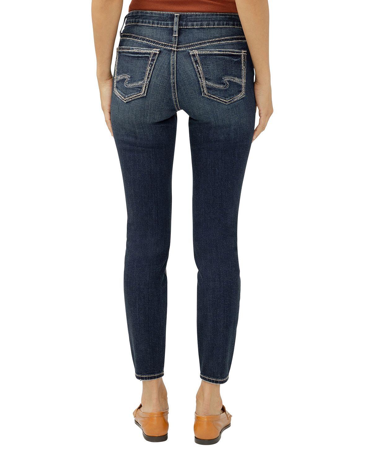 Silver Jeans Co. Women's Suki Mid Rise Curvy Fit Skinny Leg Jeans view 3 — MAYCSS fashion products