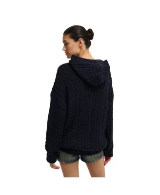 Women's Oversized Cable Hoody