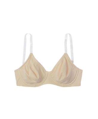 Women's B-DDD Clear Strap No-Padding Underwire T-Shirt Bra