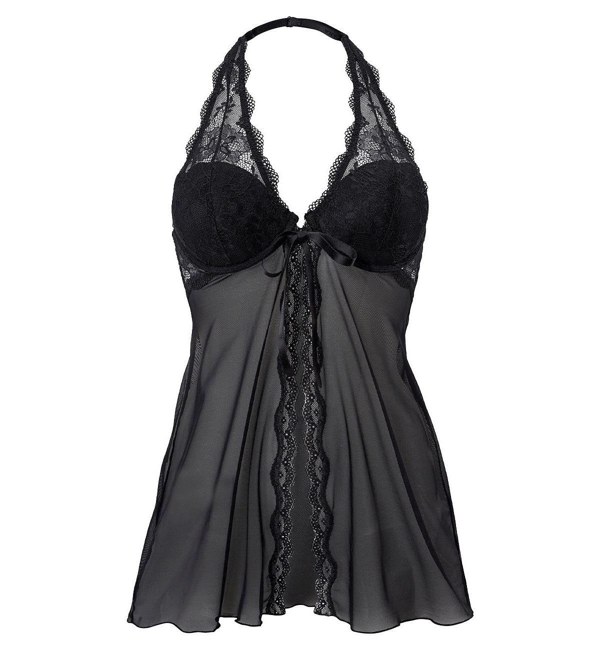 Lascana Women's Front Closure Lace Negligee
