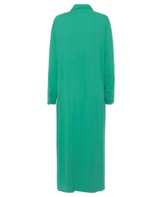 Women's Semi-Sheer Crepe Button Down Dress Cover Up