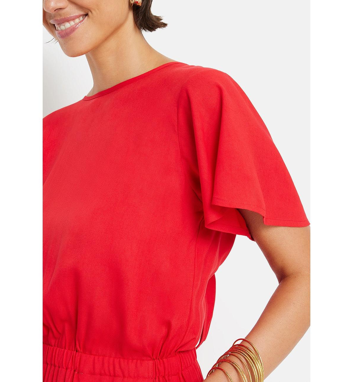 Lscn by Lascana Women's Tie Back Romper cup sizing