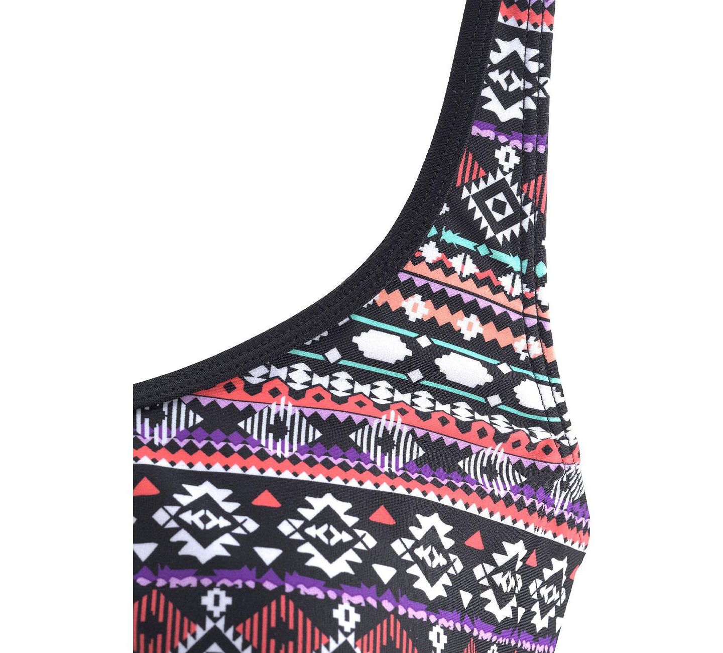 Верх бикини Tankini, оверсайз — LASCANA, цвет: Чёрный разноцветный — фото 7