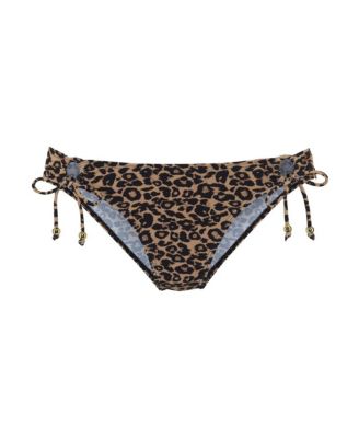 Women's Leopard Cheetah Side Tie Bikini Swimsuit Bottom