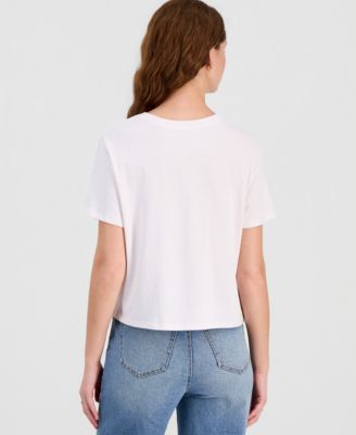 Juniors' Cotton Seashell T-Shirt