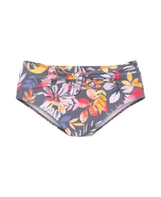 Women's High Waist Floral Bikini Swimsuit Bottom