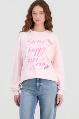Rebellious One - Juniors' Happy Girl Crewneck Sweatshirt