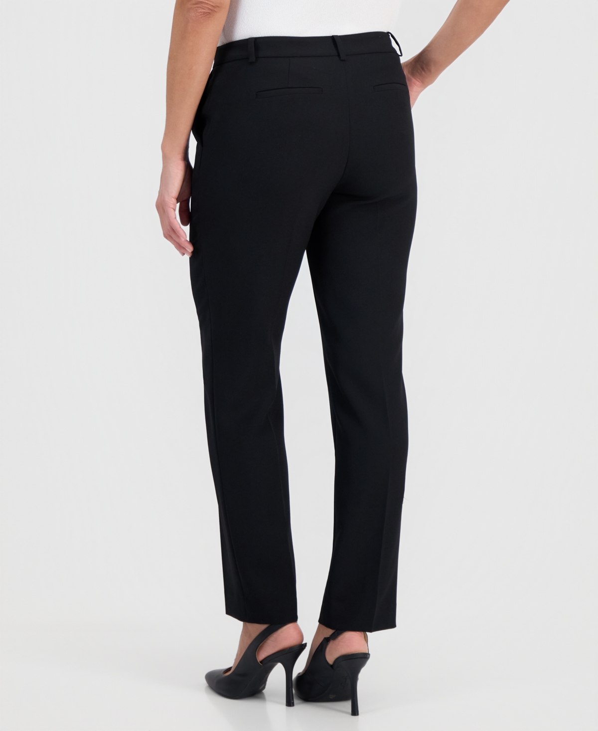Kasper Women's Extended-Tab Straight Pants