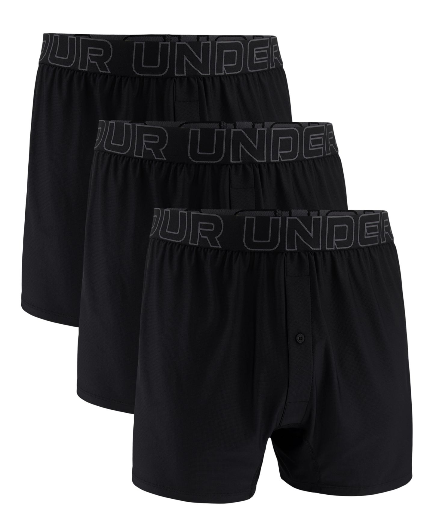 Трусы-боксеры Tech для мужчин, сетка — Under Armour, цвет: Чёрный — фото 4