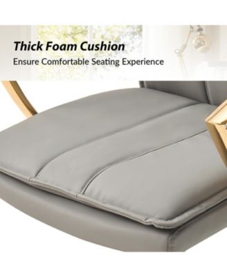 1 Pc Faux Leather Modern Rocking Tilting High-Back Office Chair with 360-Degree Swivel Base