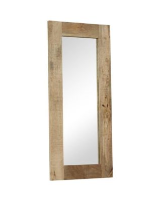 Mirror Brown Solid mango wood, glass 19.7 x 43.3 in