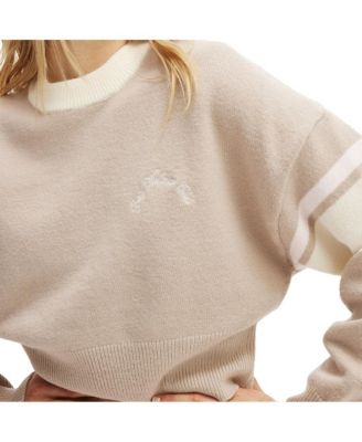 Women's Active Stripe Knit Pullover Sweater