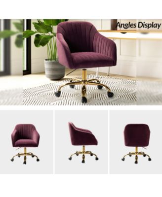 Velvet Home Office Desk Chair Height Adjustable Chair