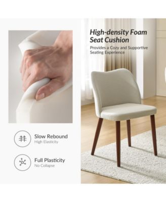 Melisa Dining Chair with Solid Wooden Legs,Set of 2