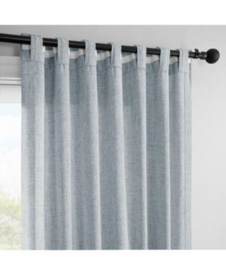 FarmTown Faux Linen Sheer Curtain Pair (2 Panels)