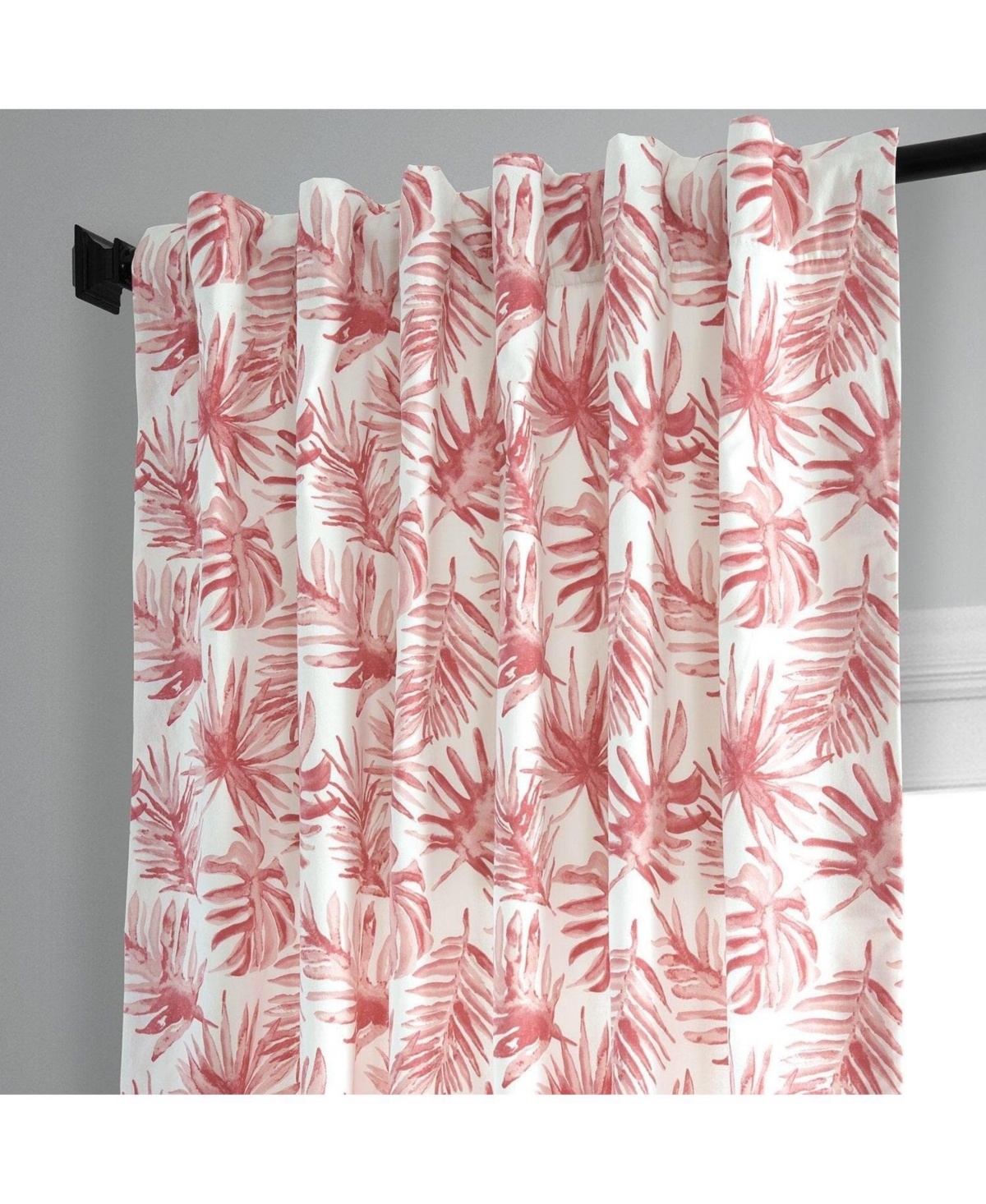 Half Price Drapes Artemis Floral Printed Cotton Room Darkening Curtain