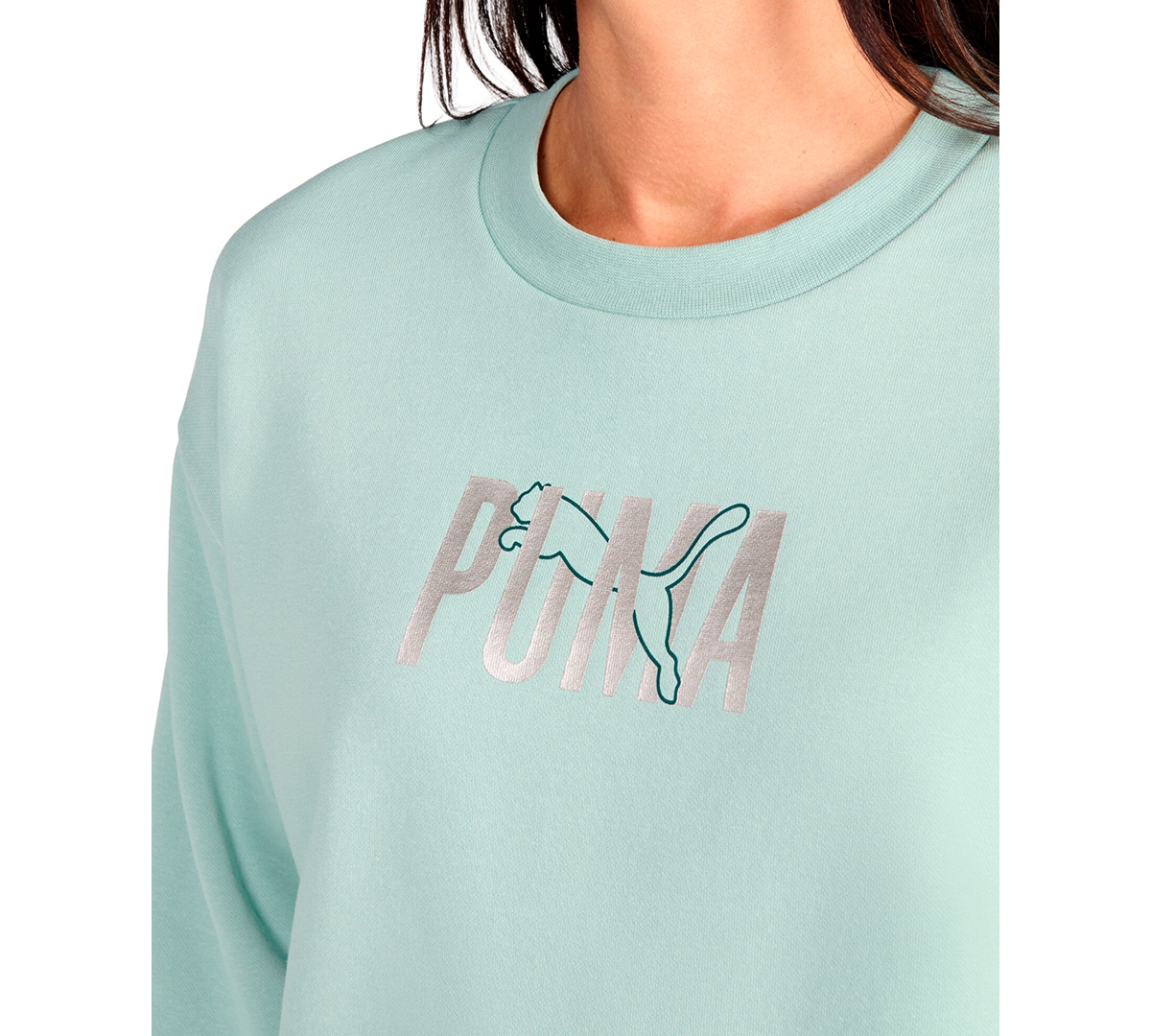 Puma Women's Crewneck Sweatshirt In Green