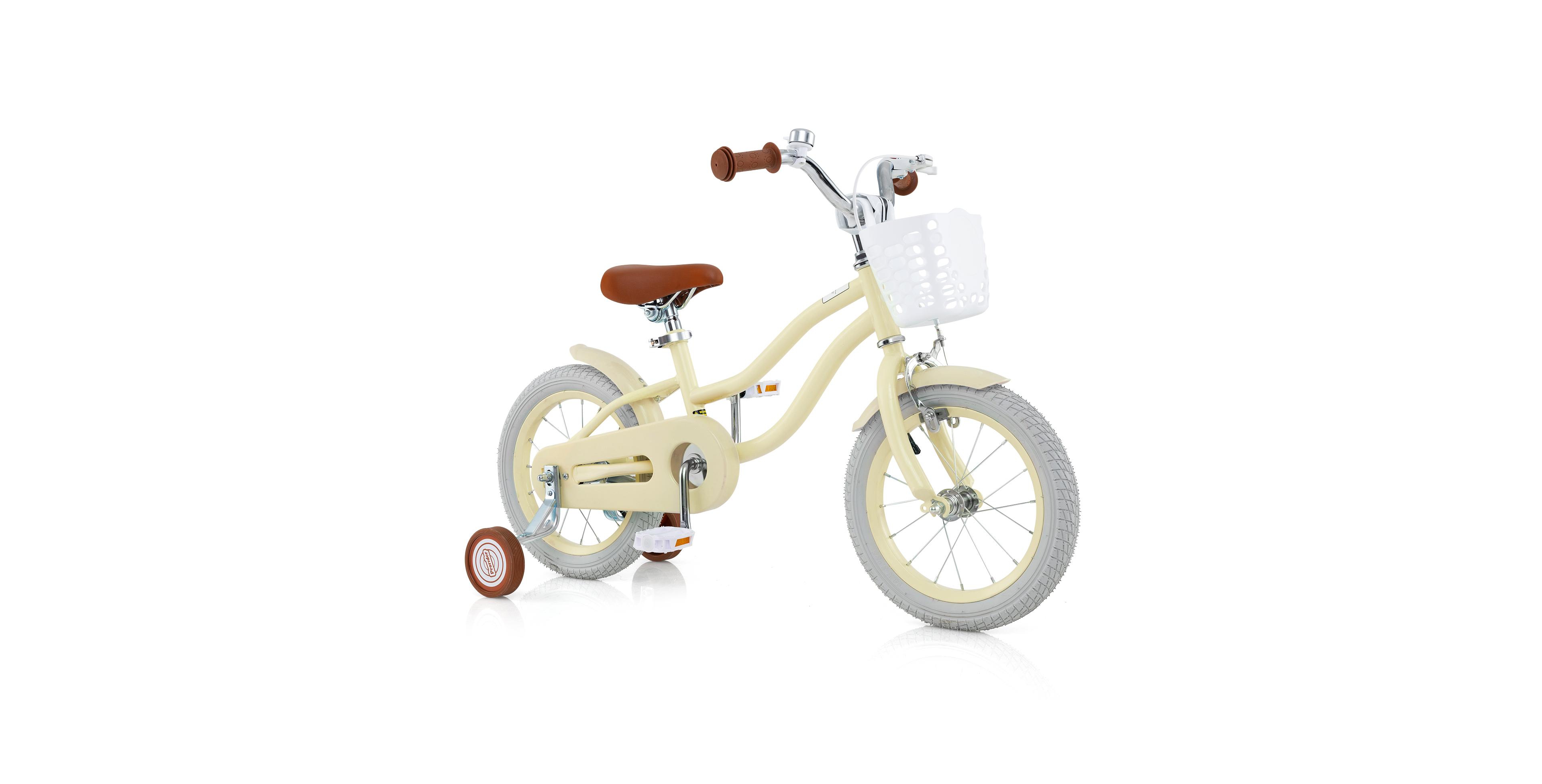 Sugift 14 Inch Adjustable Kids Bike with Training Wheels, Ages 3-8