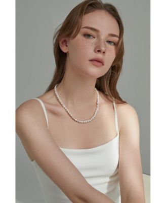 2-Piece Gift Set 18K Plated Freshwater Pearl Necklace & Earrings