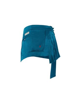 Women's Pure Silk Half-Pleated Super Mini Skirt