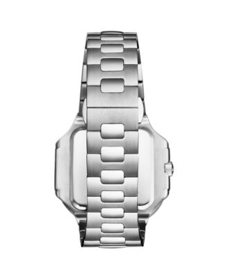 Men s Quartz Modulus 4064 Watch Brushed Steel Integrated Bracelet 43 mm Square Case