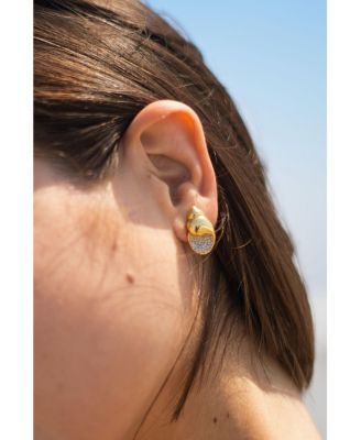 Lexi Crystal Seashell Stud Earrings