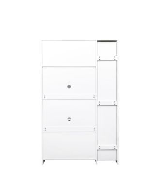 Kitchen Pantry Cabinet with 4 Doors and Pull-Out Multi-Tier Shelves, Storage Organizer for Kitchen and Dining