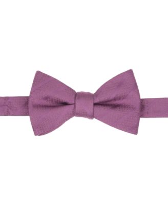 Men's Saxon Stripe Solid Bow Tie and Pocket Square, 2-Piece Set