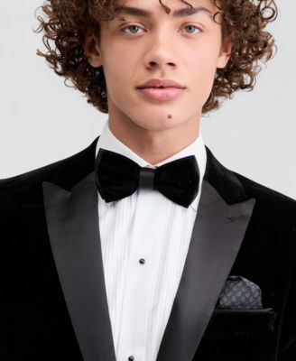 Mens Slim Fit Peak Lapel Velvet Sport coat