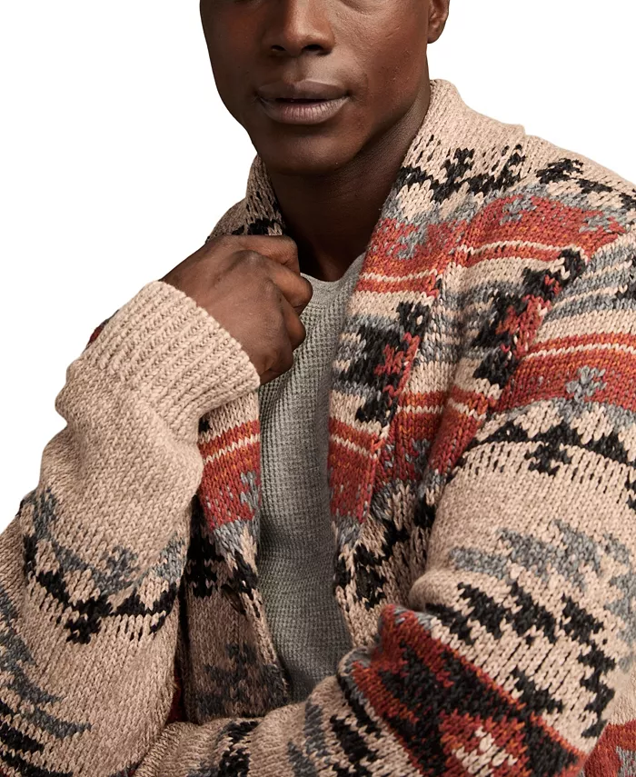 Men's Shawl Collar Cardigan Sweater - thumbnail 4