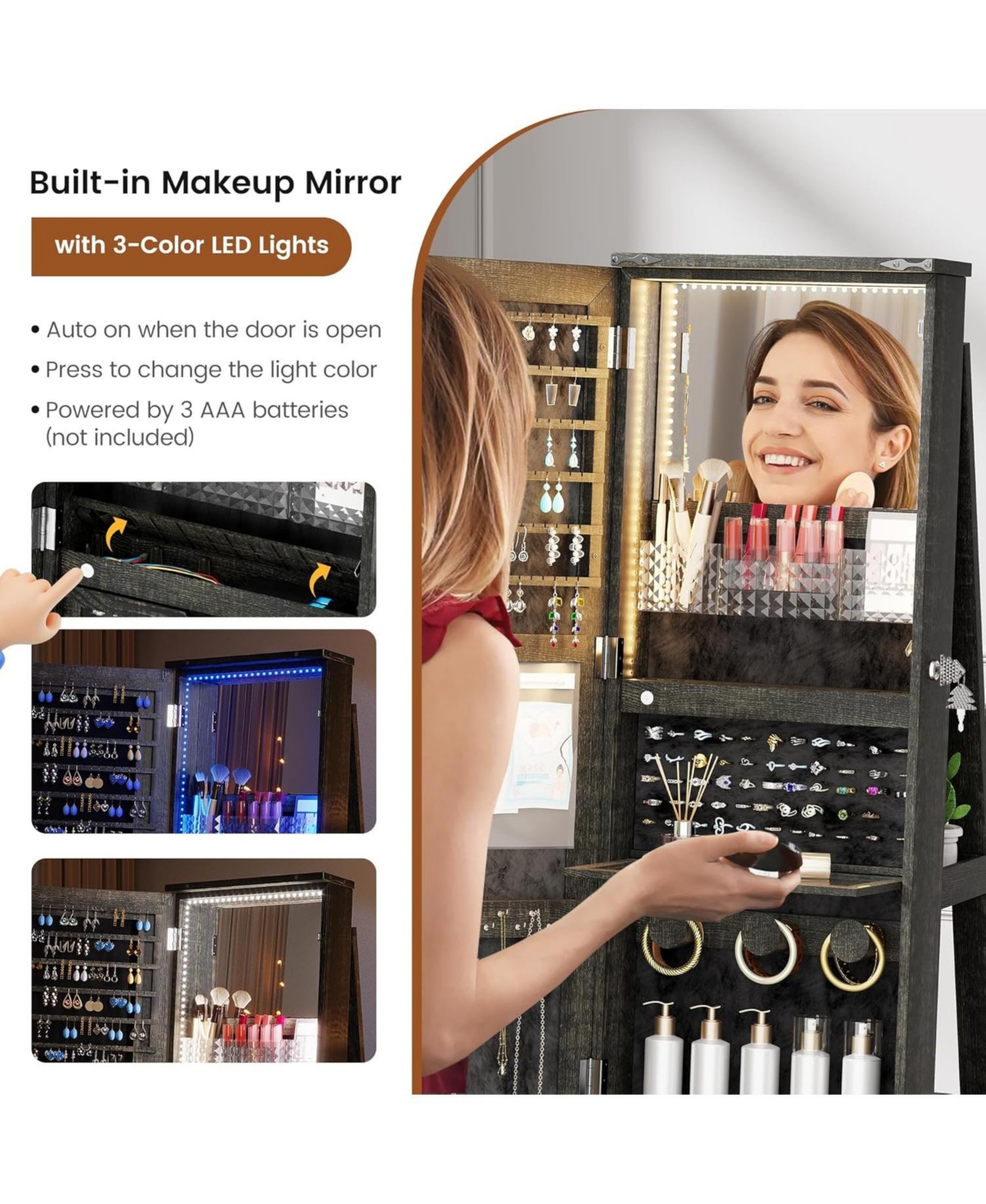 Vlsrka Oval Led Full Length Mirror