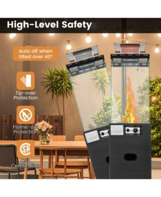 40000 BTU Patio Heater Outdoor Propane Gas Heater with Cover and Wheels