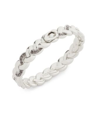 Faux Stone Signature C Braided Bangle Bracelet
