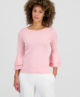 Women's Scoop-Neck Flare-Sleeve Sweater