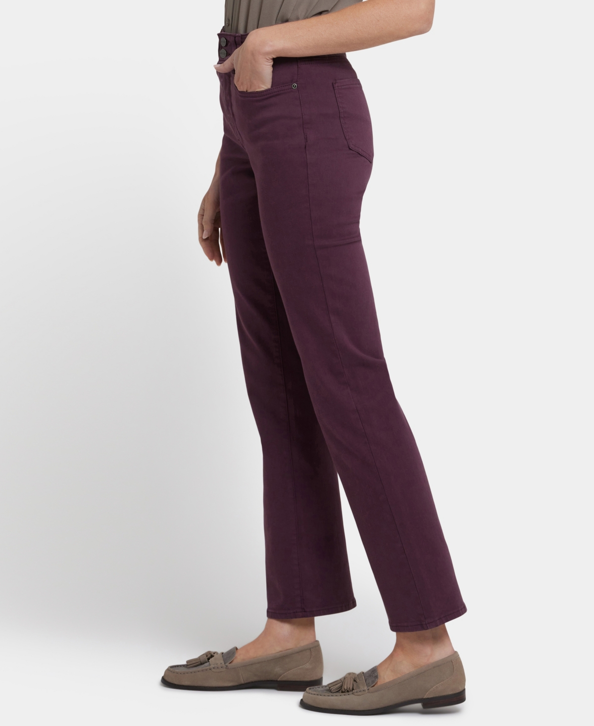 Nydj Women's Marilyn Straight Wide Waistband Jeans