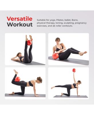 Premium 9" Mini Exercise Ball, Extra Thick Anti-Burst PVC, Non-Slip & Odorless