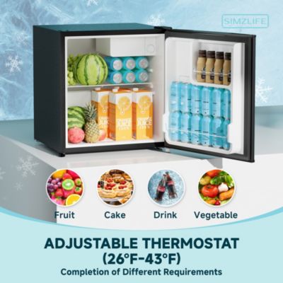 1.6 Cu.Ft Single Door Mini Fridge with Freezer