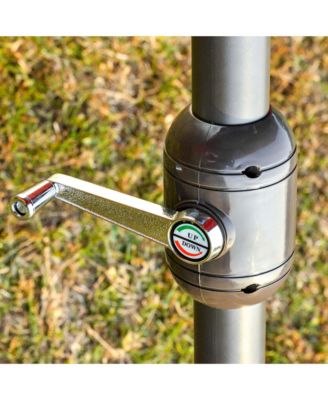 15' Backyard Double-Sided Steel Fabric Market Garden Umbrella