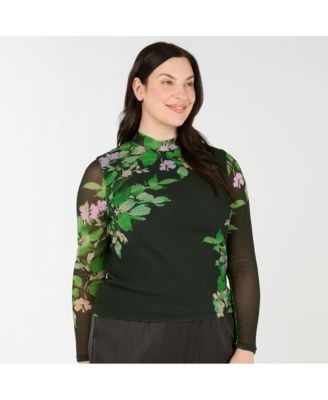 Plus Size Fiora Mesh Top