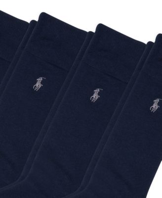 Macys Exclusive Men's Flat Knit Slack Dress Socks, 4-Pack