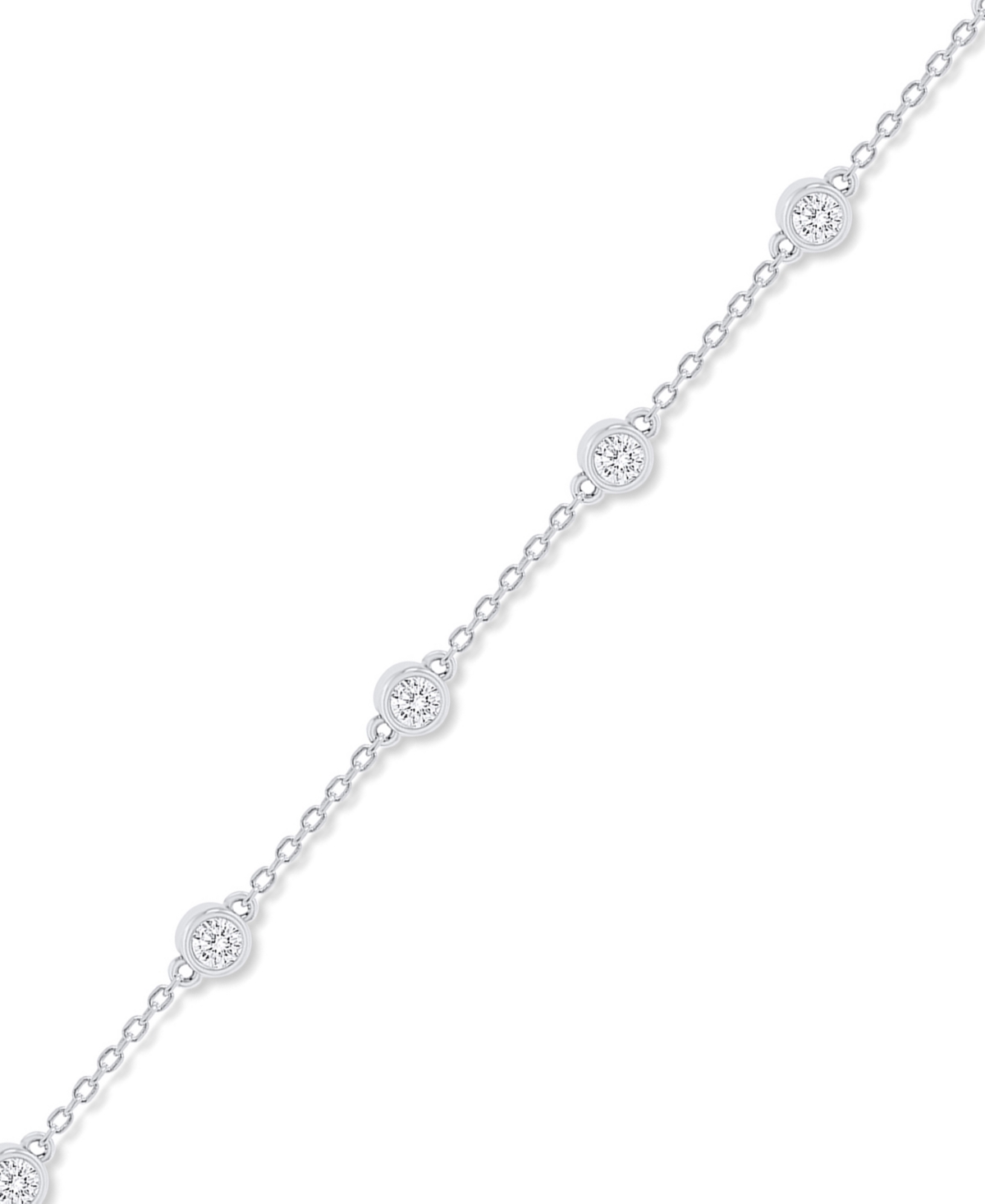 Forever Grown Diamonds Lab-grown Diamond Bracelet (1 Ct. T.w.) In Sterling Silver (also In 14k Gold Plated Sterling Silver) In Silver