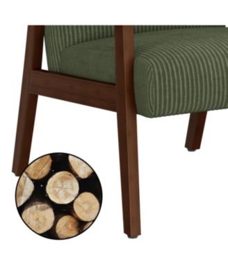 Armchair  Corduroy Fabric   Mid-Century Modern Style  Upholstered accent chair