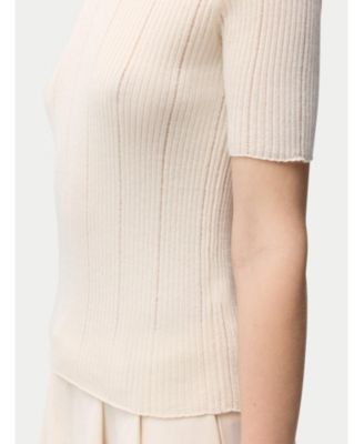 Women's Ajour-Knit Cashmere Silk Top