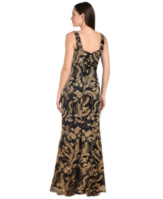 Women's Sleeveless Square Neck Gown