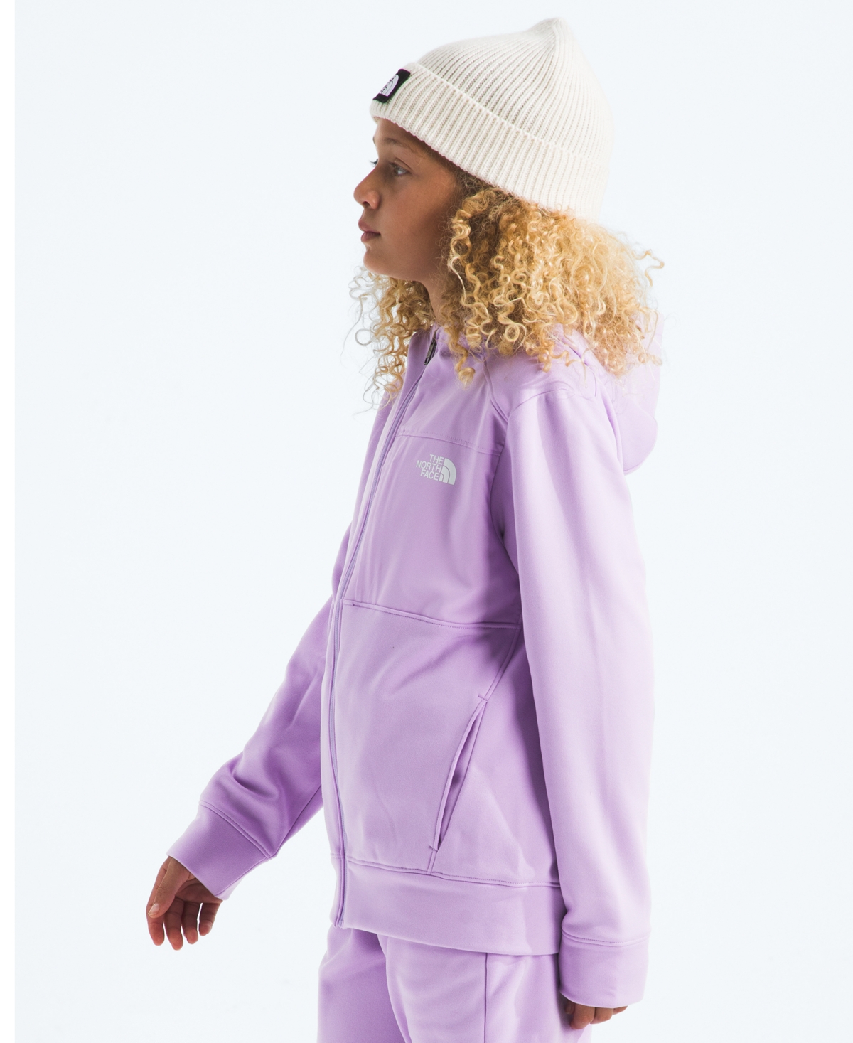 The North Face Boys And Girls Xs-xxl Performance Full-zip Hooded Jacket In Purple