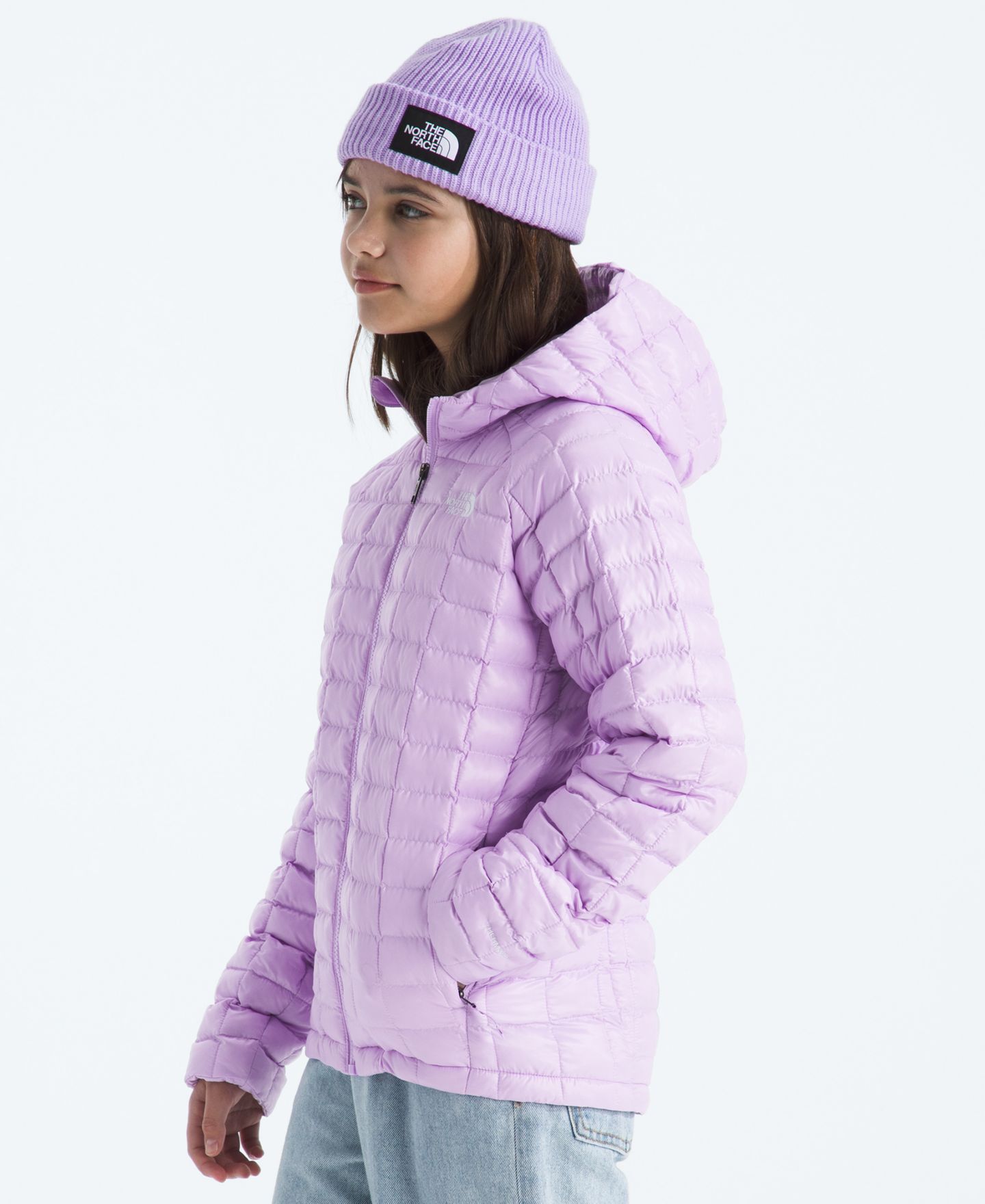 Детская куртка The North Face Hooded Zip-Up, цвет: Сиреневый — фото 6