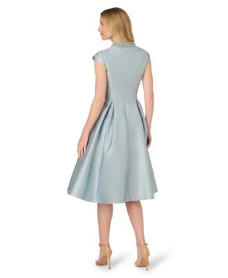 Women's Keyhole Mikado Midi Dress
