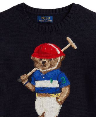 Boys 8-20 Polo Bear Crewneck Sweater