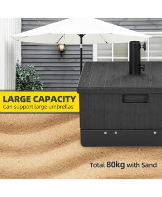 Outdoor Umbrella Base with Wheels, End Table, Planter Box,